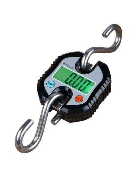 Báscula Colgante Digital Mougerk 150 kg Pantalla LCD Negra