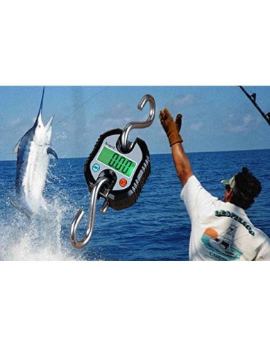 Báscula Colgante Digital Mougerk 150 kg Pantalla LCD Negra