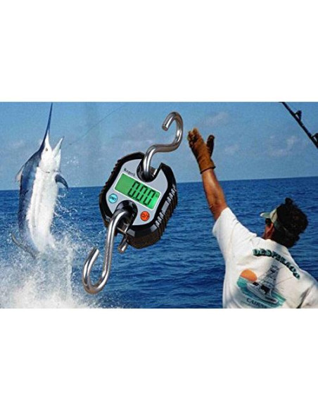 Báscula Colgante Digital Mougerk 150 kg Pantalla LCD Negra