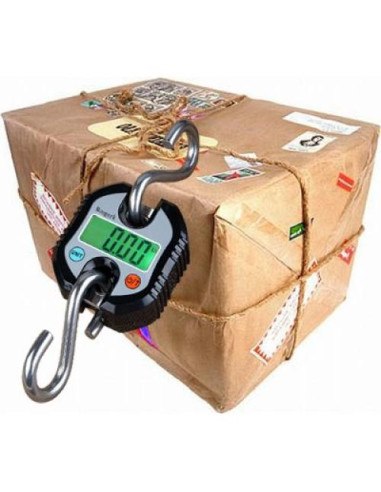 Báscula Colgante Digital Mougerk 150 kg Pantalla LCD Negra