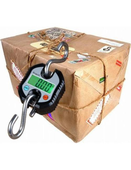 Báscula Colgante Digital Mougerk 150 kg Pantalla LCD Negra