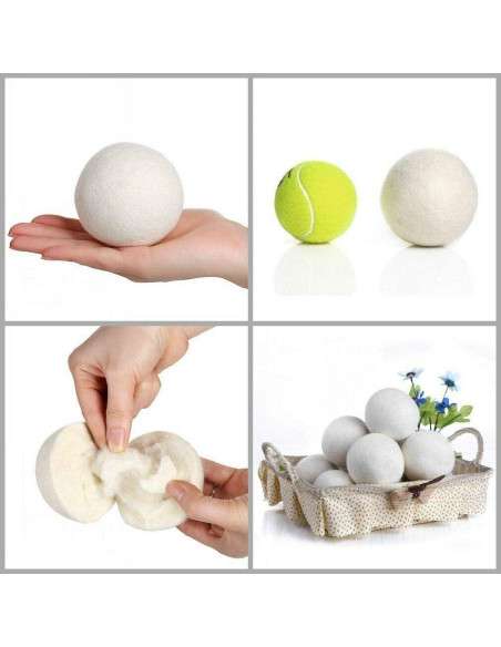 Pack de 3 Bolas de Secadora de Lana Mili Felt Ecológicas 7 cm