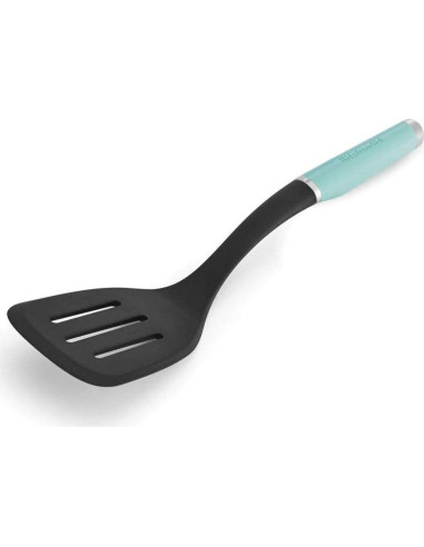 Espátula Ranurada de Nylon KitchenAid 34.7 cm Aqua Sky