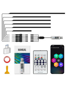 Luces LED de Acrílico VAUNGIUG 6 en 1 RGB para Coche