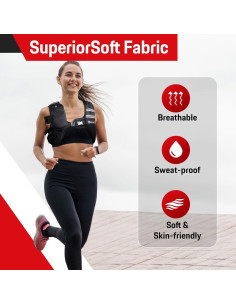 Chaleco con peso ajustable NEALFIT 2.27kg a 9.07kg para fitness 2