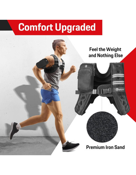 Chaleco con peso ajustable NEALFIT 2.27kg a 9.07kg para fitness
