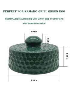 Tapa Cerámica KAMaster para Big Green Egg Mediano Grande XL 2