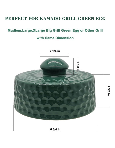 Tapa Cerámica KAMaster para Big Green Egg Mediano Grande XL