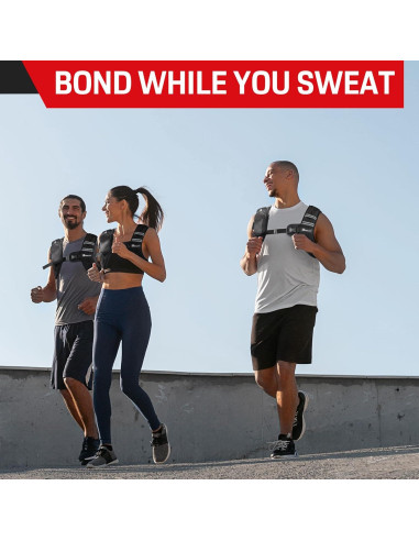 Chaleco con peso ajustable NEALFIT 2.27kg a 9.07kg para fitness