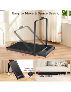 Caminadora Plegable ApexNexus 3 en 1 para Espacios Pequeños 2