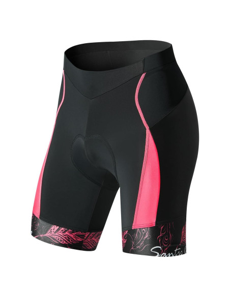 Pantalones Cortos de Ciclismo Santic para Mujeres con Almohadilla