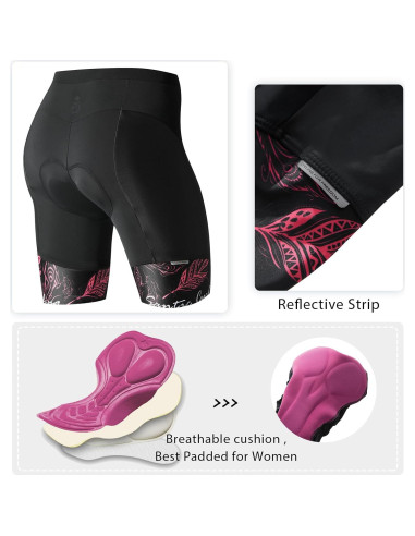 Pantalones Cortos de Ciclismo Santic para Mujeres con Almohadilla