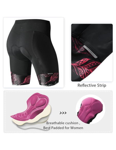 Pantalones Cortos de Ciclismo Santic para Mujeres con Almohadilla