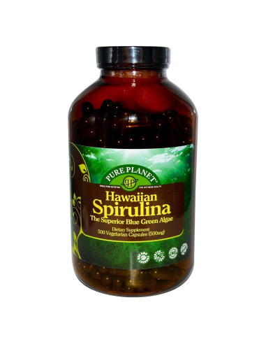 Espirulina 500mg Pure Planet - 500 Cápsulas Vegetarianas