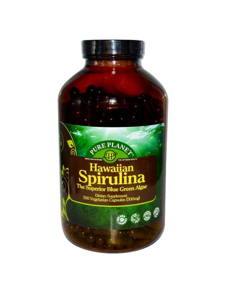 Espirulina 500mg Pure Planet - 500 Cápsulas Vegetarianas