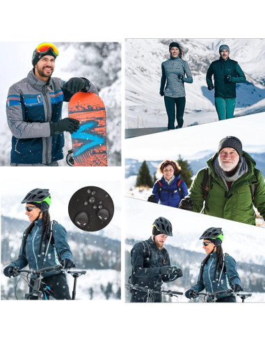 Gorro de Ciclismo Térmico Polar Unisex Calavera Negro