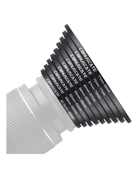 Juego de Adaptadores de Filtro 9 Piezas CORUSCATE 40.5-82mm