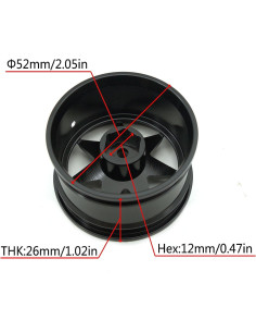 Neumáticos de Drift RC 1/10 Aluminio 4Pcs 52mm Tamiya Traxxas 2