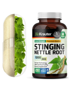 Cápsulas de Ortiga Bio Krauter 1200 mg - 250 Unidades Naturales