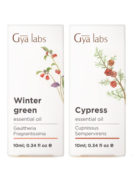 Set de Aceites Esenciales Gya Labs: Gaulteria y Ciprés 10ml