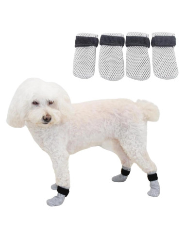 Botas Antirrasguños para Gatos HDKUW - Gris XL Ajustables