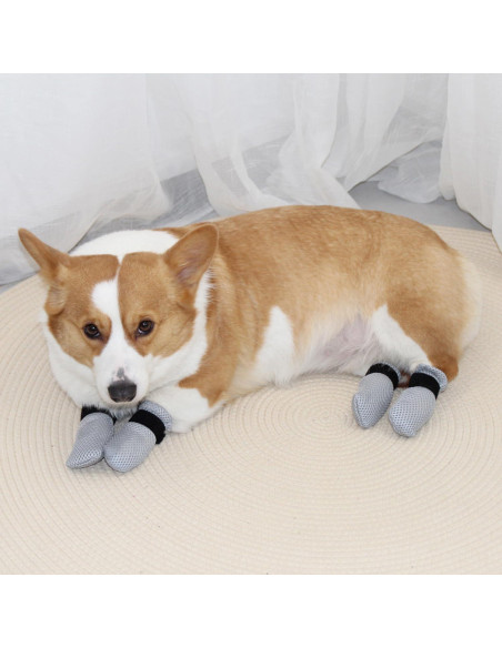 Botas Antirrasguños para Gatos HDKUW - Gris XL Ajustables