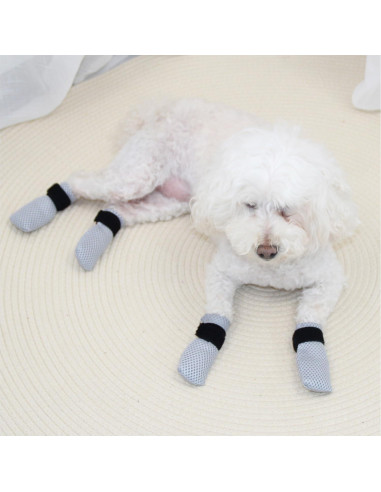 Botas Antirrasguños para Gatos HDKUW - Gris XL Ajustables