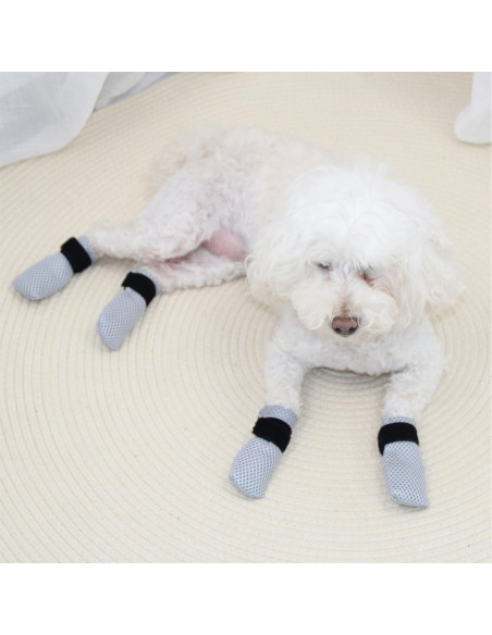 Botas Antirrasguños para Gatos HDKUW - Gris XL Ajustables