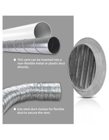 Rejilla de Ventilación Redonda FRESH SPEED 15.24 cm Gris