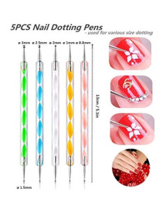 20PCS Herramientas de Arte para Uñas FULINJOY - Pinceles y Bolígrafos 2