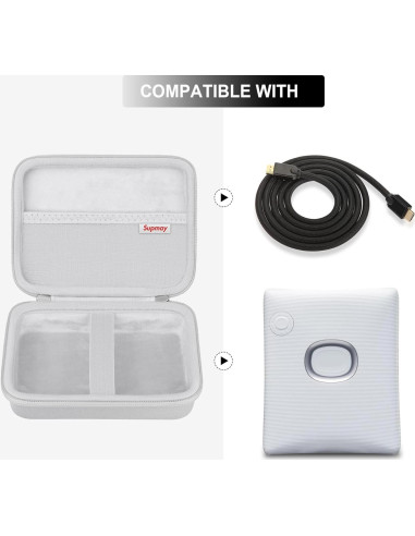 Funda Dura Supmay para Impresora Fujifilm Instax Square Link Gris
