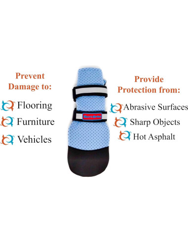 Botas Protectoras para Perros Bark Brite Neopreno Azul Grande