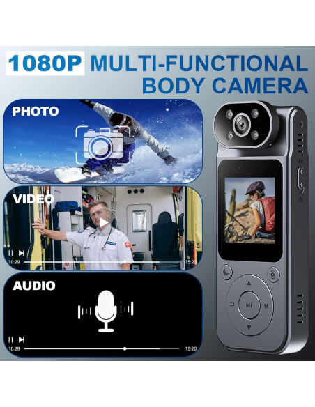 Cámara Corporal Mini Tauboly HM124BS4 1080P con Visión Nocturna