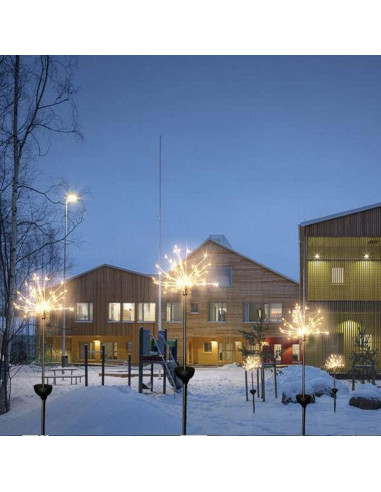 Paquete de 2 Luces de Jardín Solares NiniTe, LED 120 Fuegos Artificiales