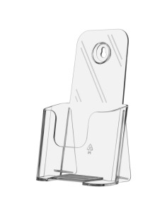 Soporte de Tríptico Acrílico Transparente Marketing Holders - Paquete de 6