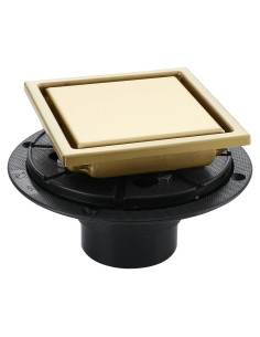 Desagüe de Ducha Cuadrado TRJIKAG 10 cm Acero Inoxidable Oro