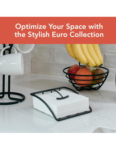 Soporte de Servilletas con Peso Euro Spectrum - Acero Negro