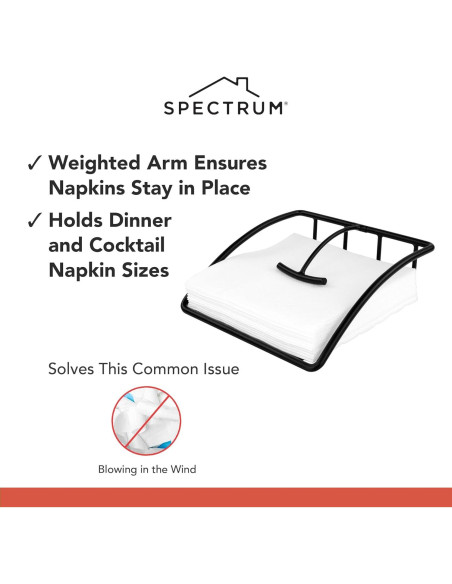 Soporte de Servilletas con Peso Euro Spectrum - Acero Negro