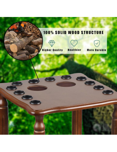 Soporte de Piso para Palos de Pool Collapsar 12 Palos Madera