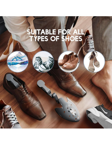 Árboles de Zapatos Ajustables JJDPARTS - 1 Par Gris S