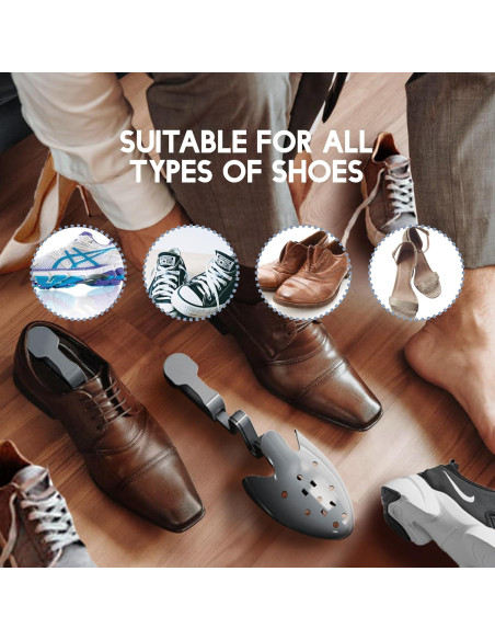 Árboles de Zapatos Ajustables JJDPARTS - 1 Par Gris S