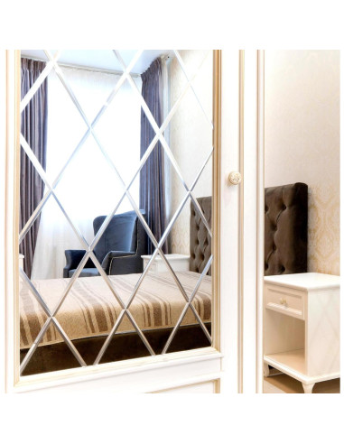 Pegatinas de Espejo Autoadhesivas Wenqik 30x200 cm Plata