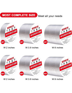 Cinta Butílica Impermeable HQISTAR 15 cm x 4.88 m para Sellado 2