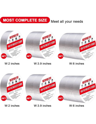 Cinta Butílica Impermeable HQISTAR 15 cm x 4.88 m para Sellado