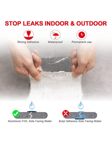 Cinta Butílica Impermeable HQISTAR 15 cm x 4.88 m para Sellado