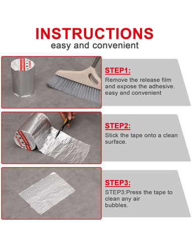 Cinta Butílica Impermeable HQISTAR 15 cm x 4.88 m para Sellado