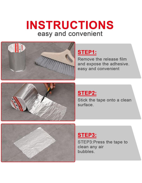 Cinta Butílica Impermeable HQISTAR 15 cm x 4.88 m para Sellado