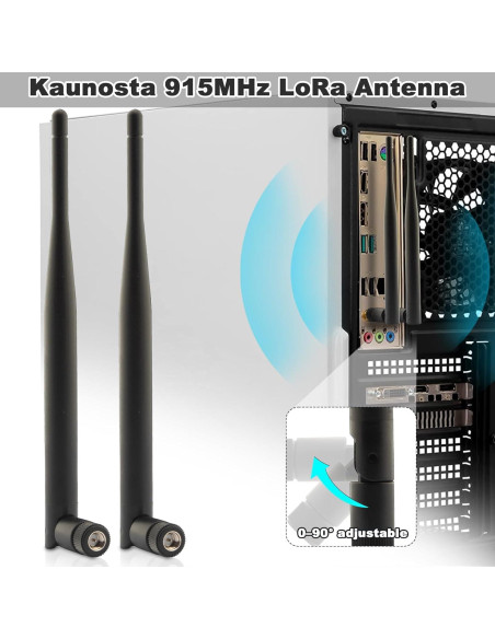 Antena LoRa 915MHz X~wind 3dBi Omni SMA + 2 Cables IPX 15cm