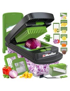 Picador de Verduras Mueller Pro-Series 10-en-1 8 Cuchillas Gris/Verde