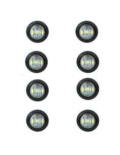 Paquete de 8 Luces LED Mini Redondas Blancas 12V Genérico